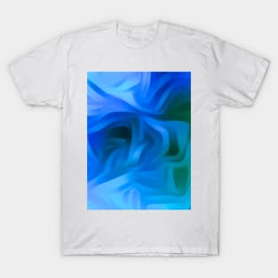 BLUE STYLISH MODERN DIGITAL ART PATTERN T-Shirt